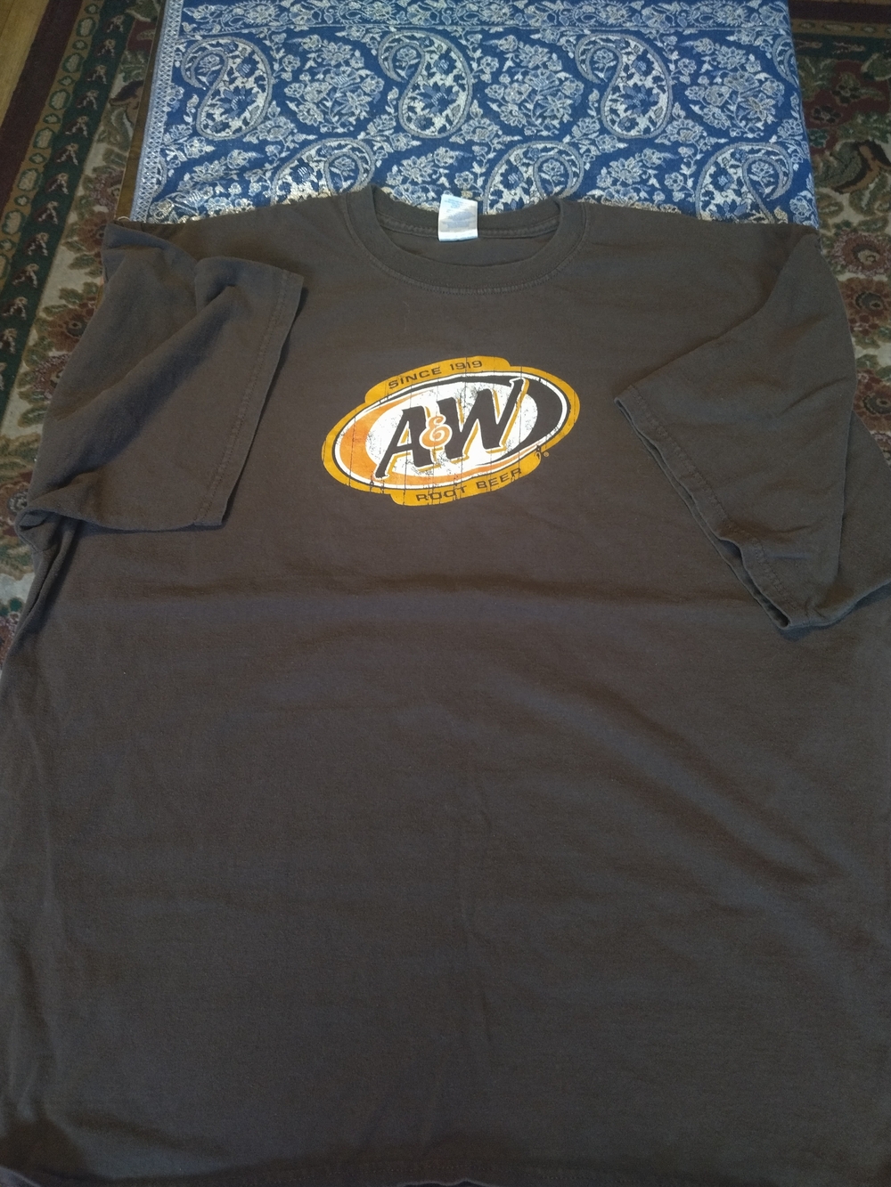Brown A&W Root Beer Logo Short Sleeve Tee